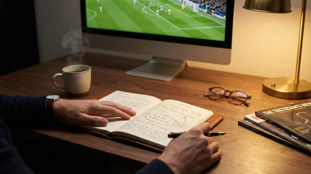 Espace de travail sophistiqué avec carnet d